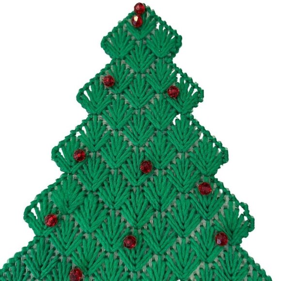 VTG Handmade Christmas Tree Decoration 20 Mini Ornaments Plastic Canvas Kitsch - Picture 3 of 6